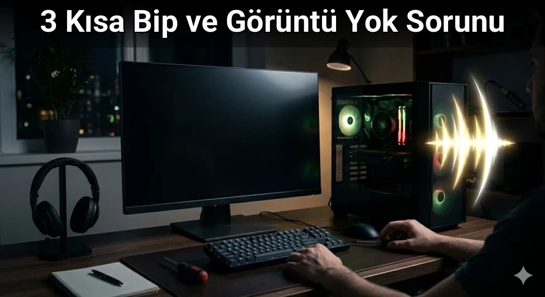 3 Kısa Bip ve Görüntü Yok Sorunu